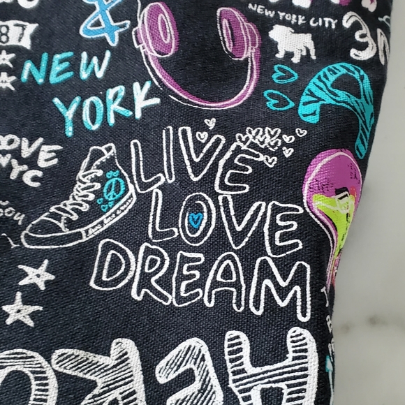 Fun Aero Tote Bag Rock and Roll Print - Picture 4 of 8